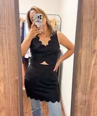 Scallop mini dress
