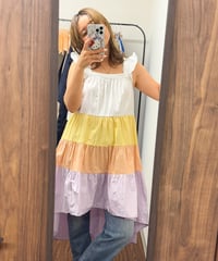 frill cotton one piece