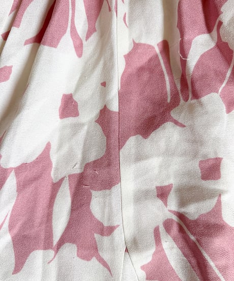 Pink Floral Ruffle Vintage Dress – Made in USA
