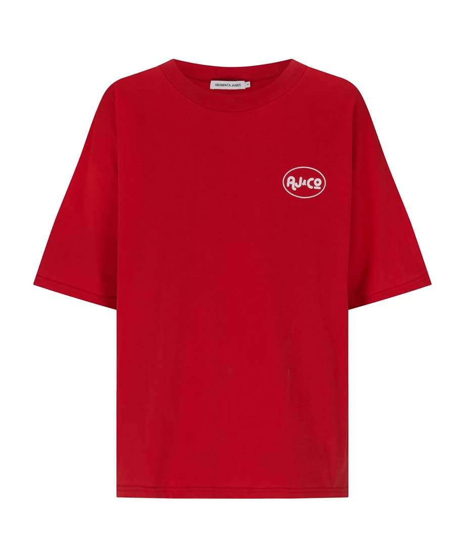 ARAMINTA JAMES -Chillin Oversized Tee Poppy Red