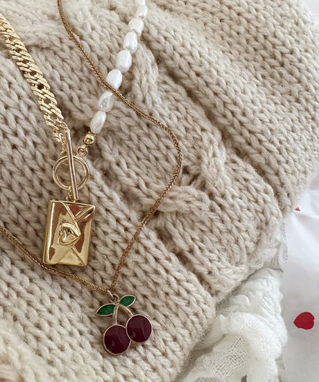 cherry gold necklace