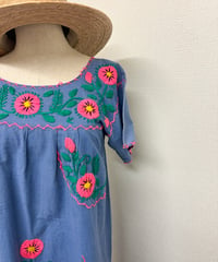 flower embroidery mexican one piece