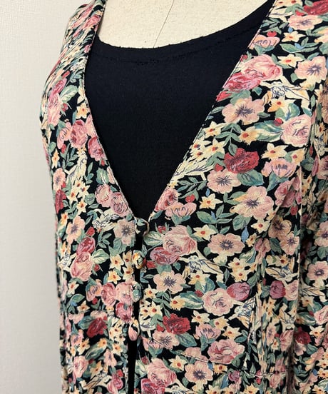 flower layered midi dress