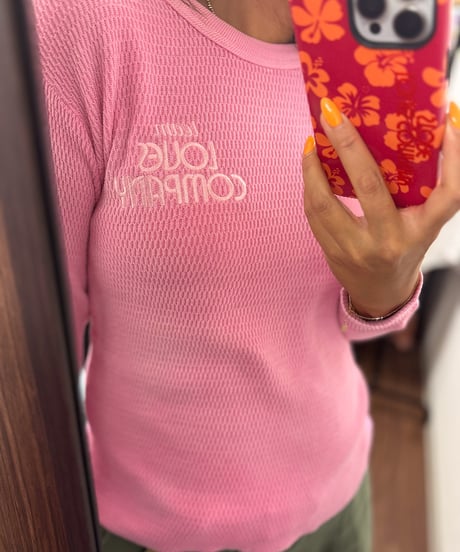 LOVES emb thermal ls pink