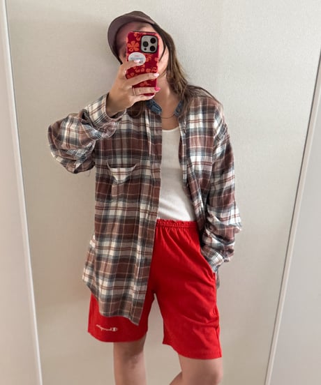 Vintage Denim Collar Check Shirt