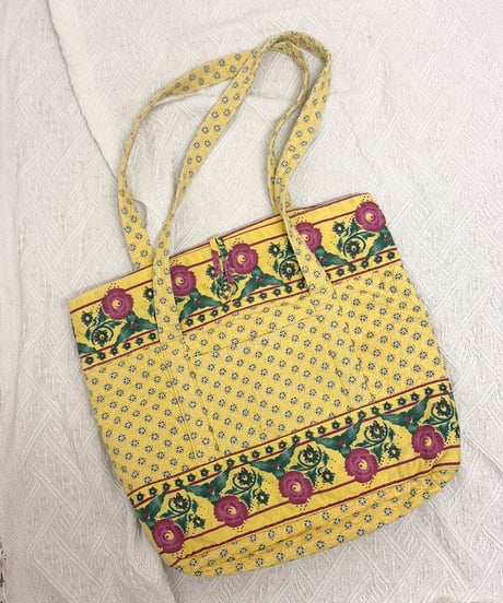 flower quilting tote bag