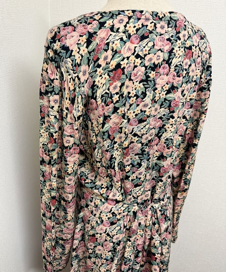 flower layered midi dress