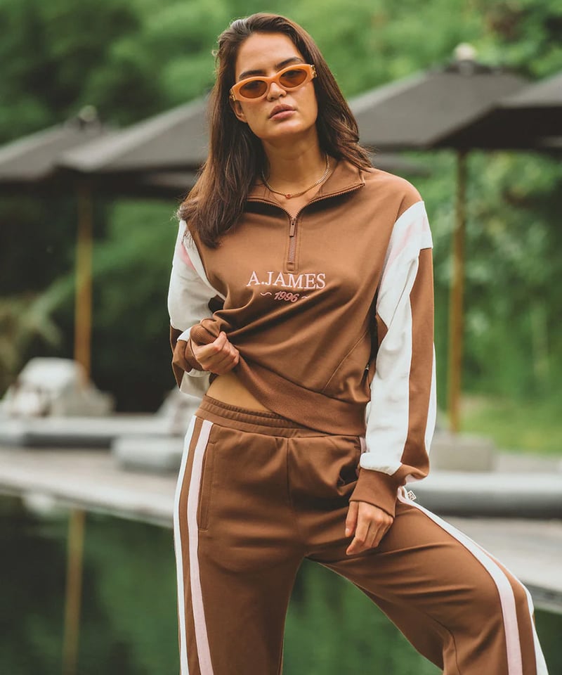 ARAMINTA JAMES -1996 Trackside Sweatshirt Mocha