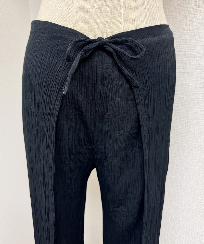 TROVE 21SS「HOUI WRAP PANTS」3 ネイビー ラップパンツ TROVE 21SS「HOUI WRAP PANTS」3 ネイビー ラップパンツ TROVE 21SS