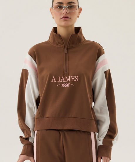 ARAMINTA JAMES -1996 Trackside Sweatshirt Mocha-