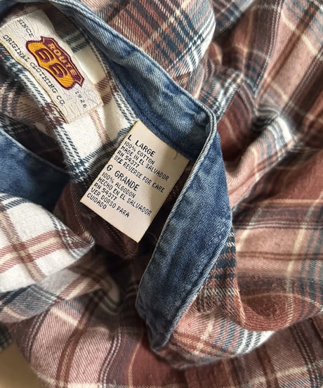 Vintage Denim Collar Check Shirt