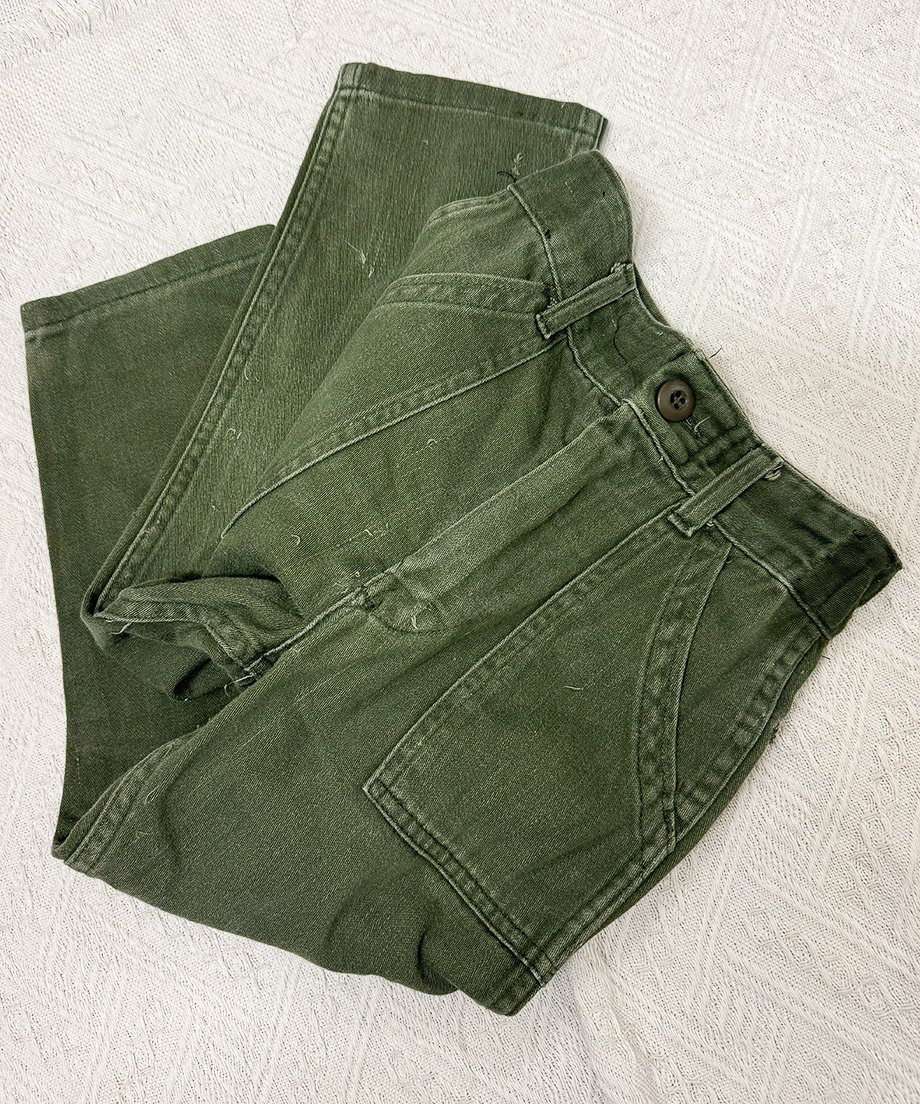 70’s BAKER PANTS 希少レア 60s US ARMY OG-107 COTTON SATEEN BAKER PANTS Si