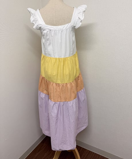 frill cotton one piece