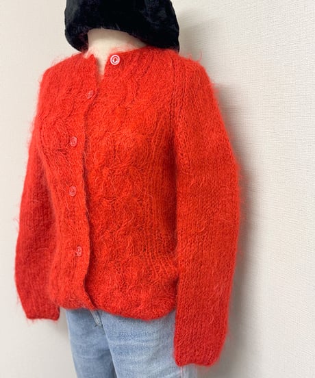 mohair knit cardigan
