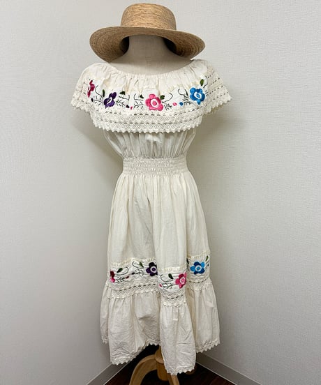 Lace flower embroidery Dress