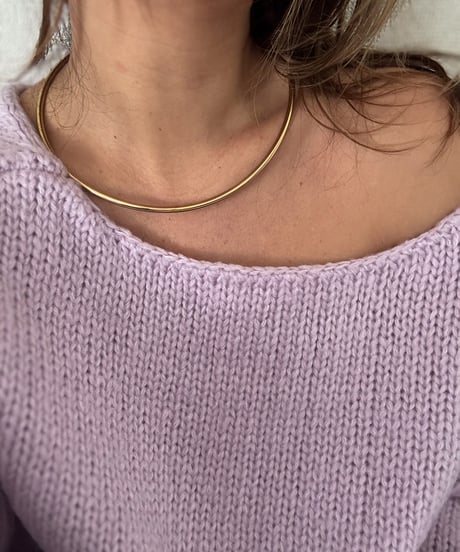 Simple Curve Choker Necklace