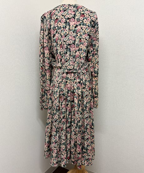 flower layered midi dress