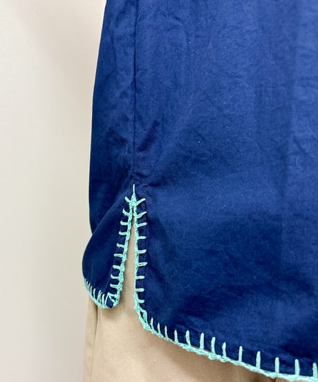 Flower embroidery tunic