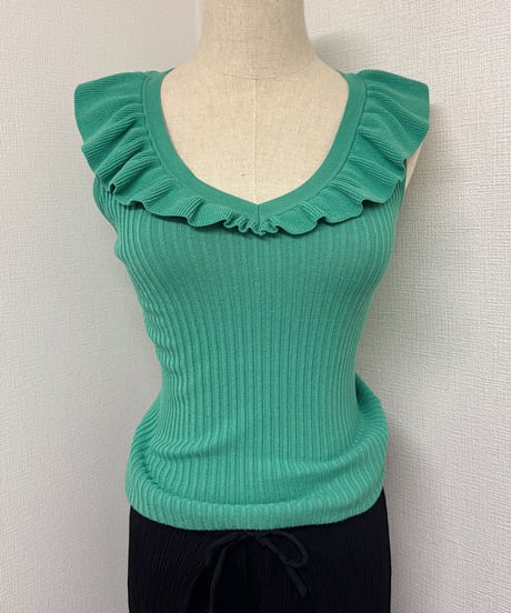 frill knit camisole