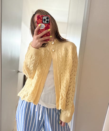 Shell Button Knit Cardigan