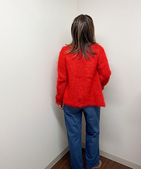 mohair knit cardigan