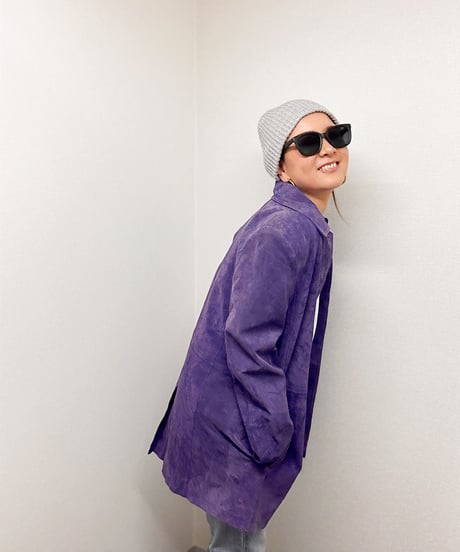 suede collared jacket