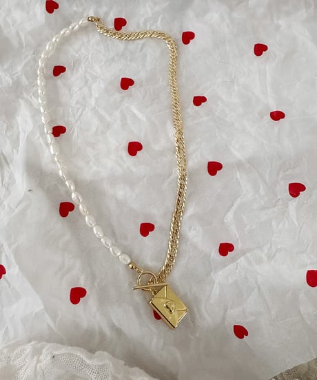 letter pearl chain necklace