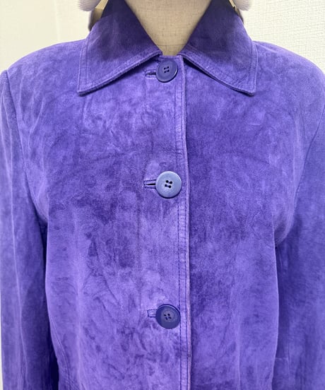 suede collared jacket