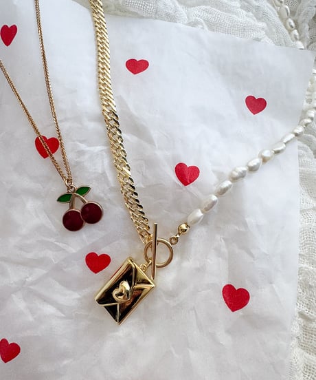 letter pearl chain necklace