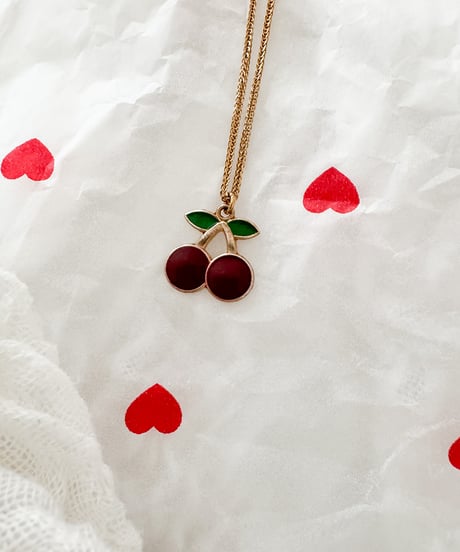 cherry gold necklace