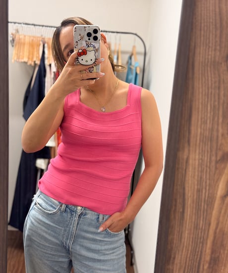 summer knit tank top