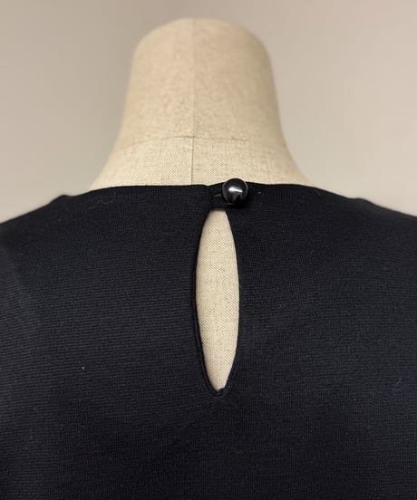 Made in USA Black Dress with White Lace Collar
