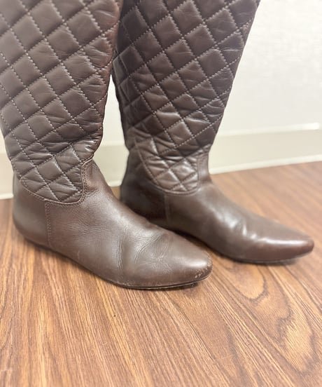 leather buckle long boots