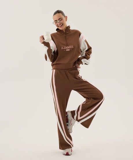 ARAMINTA JAMES -1996 Trackside Sweatshirt Mocha-