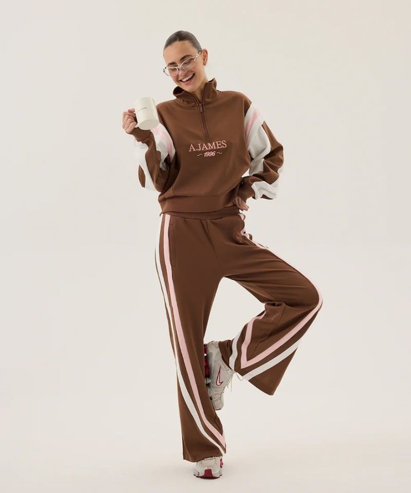 ARAMINTA JAMES -1996 Trackside Sweatshirt Mocha