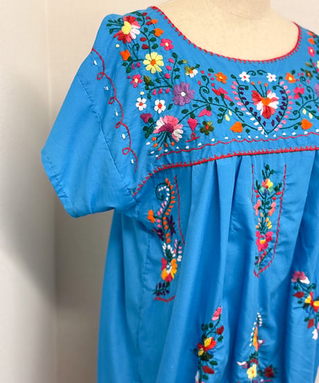 flower embroidery mexican one piece