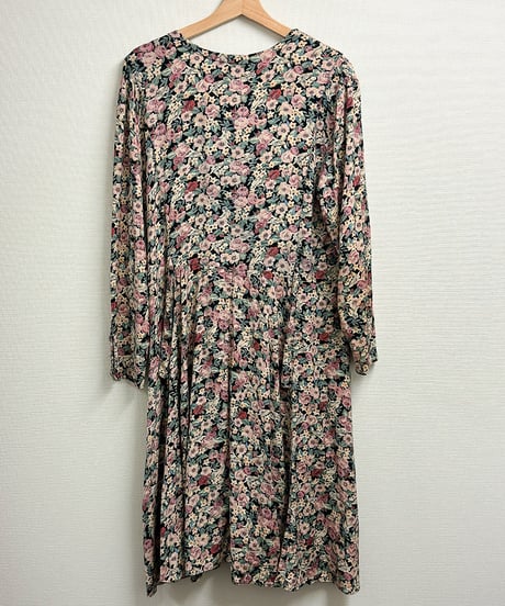 flower layered midi dress