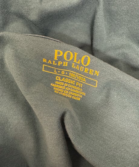 POLO ralph lauren V neck tee grn