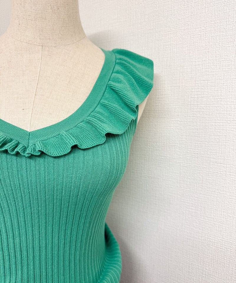 ★新品未使用★はHIAND★frill cup in ribbed knit frill cup in ribbed knit - HIAND