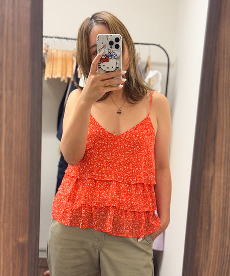 flower frill camisole