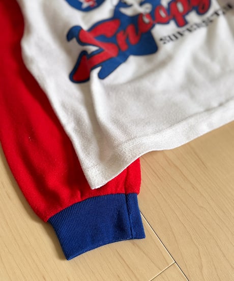 Snoopy “SUPERSTAR” Rugby Tricolor Long Sleeve Tee (4T, US Vintage)
