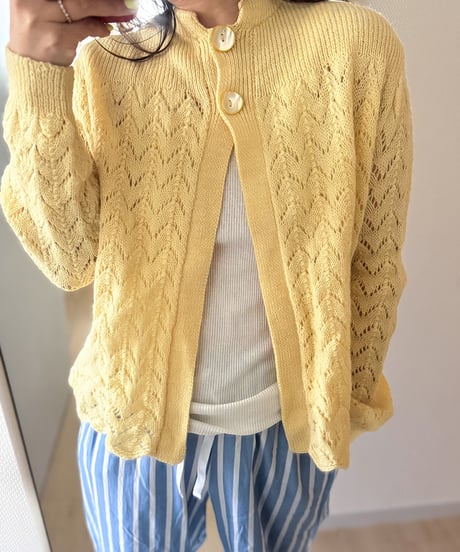 Shell Button Knit Cardigan