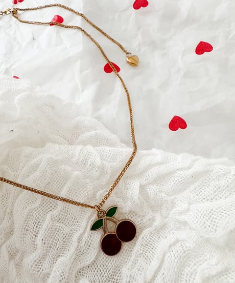 cherry gold necklace