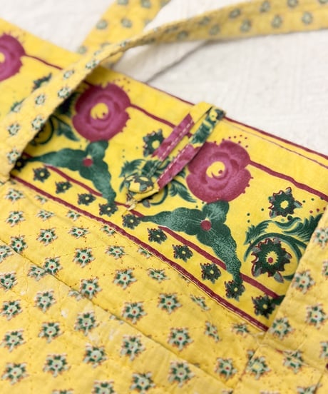 flower quilting tote bag