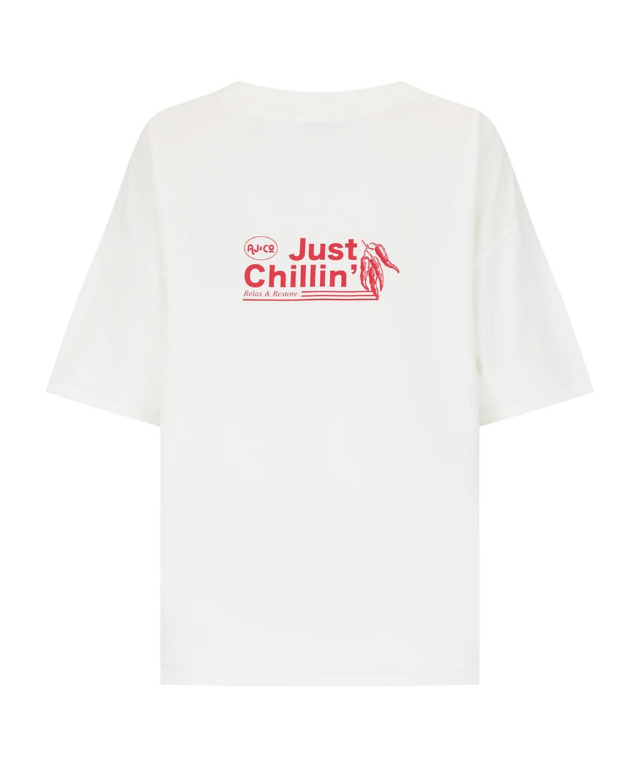 ARAMINTA JAMES -Chillin Oversized Tee Snow- | L
