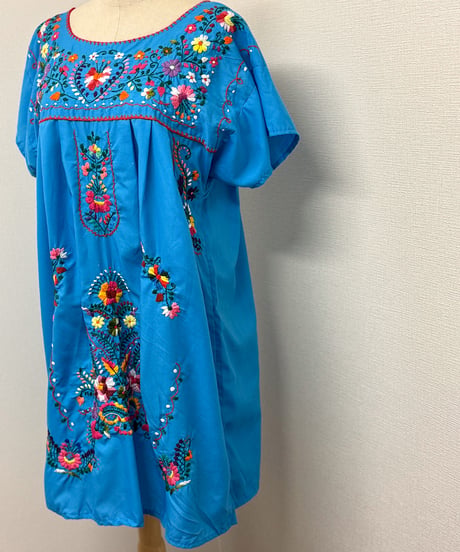 flower embroidery mexican one piece