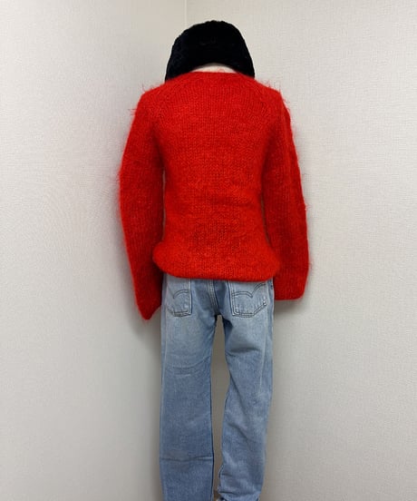 mohair knit cardigan