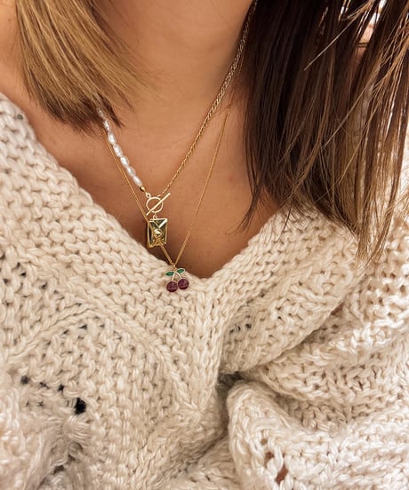 cherry gold necklace