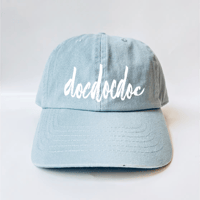 「docdocdoc GIGA LOGO」Baseball Low Cap 　blue mint　<white print>