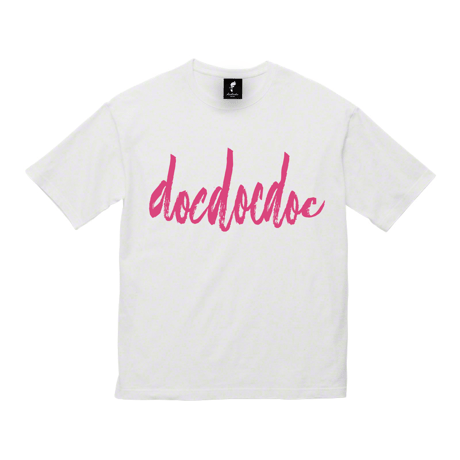 「docdocdoc GIGA LOGO」 Short Sleeve Tshirt /  ホワイト　半袖　ビックシルエット